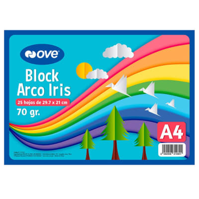 BLOCK ARCO IRIS A4 25H OVE 70G