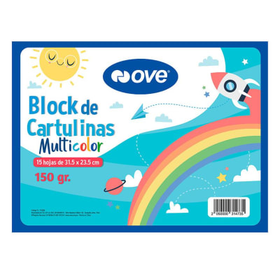 BLOCK CARTUL 15H MULTI 150G OVE 31.5X23
