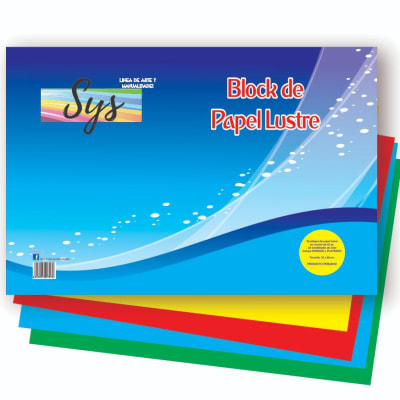 BLOCK PAPEL LUSTRE 30H X 15 COL SYS