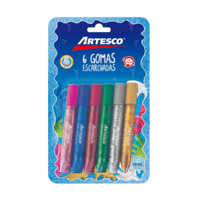 GOMA ESCARCHADA 10ML BLIST.X6 - ARTESCO