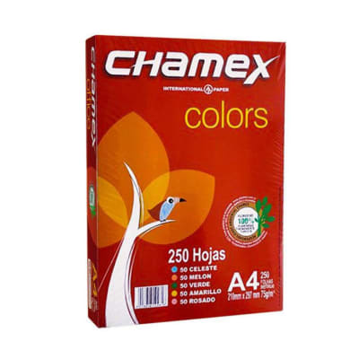 PAPEL FOTOC CHAMEX 75G A4 PQX250 COL SUR1
