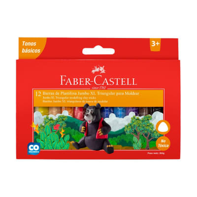 PLASTILINA X 12 JUMBO-XL FAB EST CARTON
