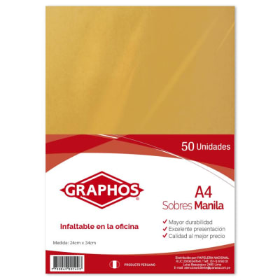 SOBRE MANILA A4 GRAPHOS PQX501