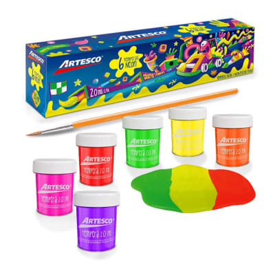 TEMPERA X 6 NEON ARTESCO FSC 20ML