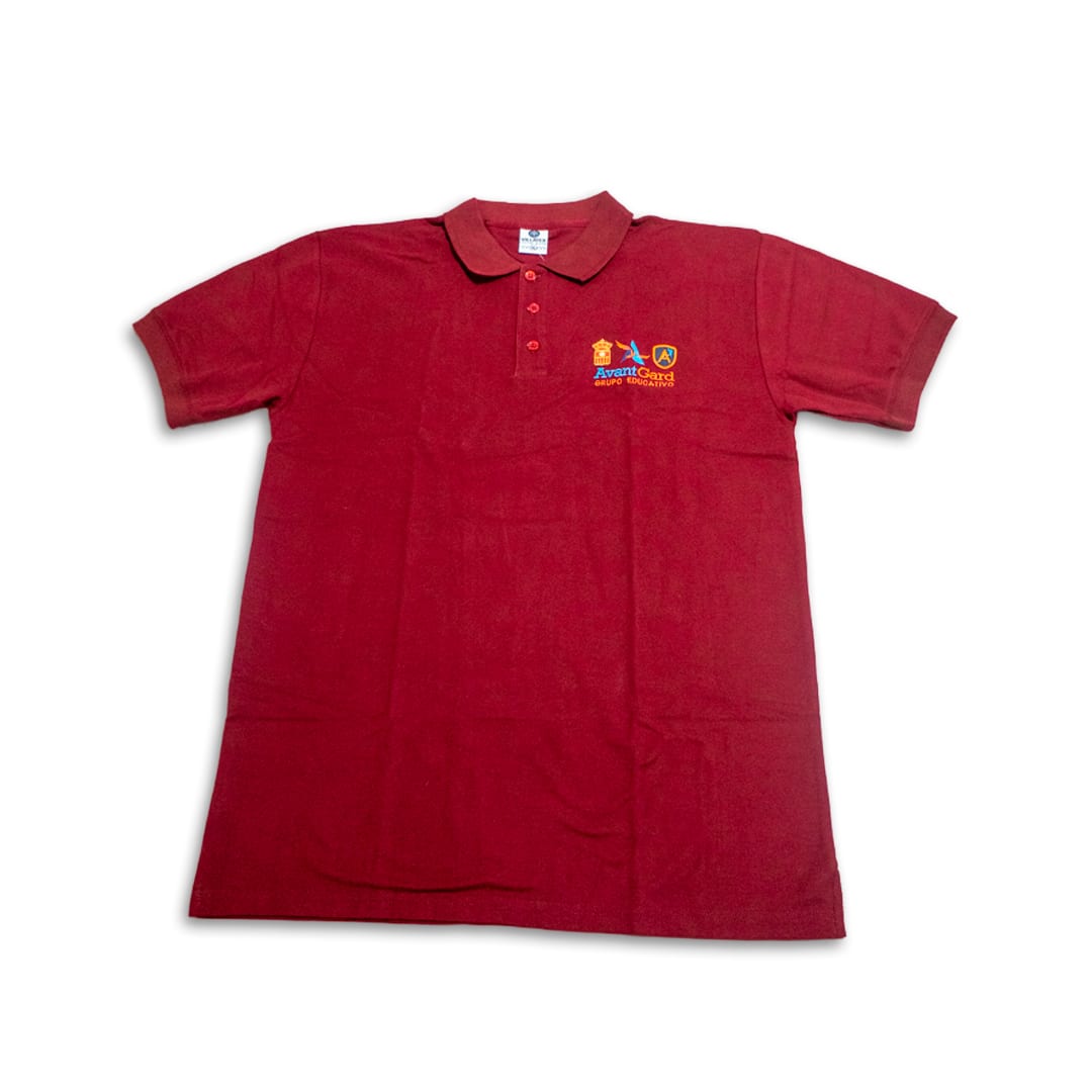 POLO UNIFORME DOCENTE VARON COLOR GUINDA 0