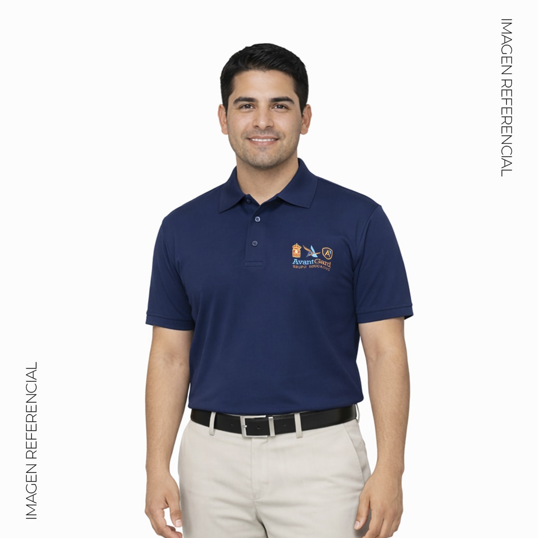 POLO UNIFORME DOCENTE VARON COLOR AZUL MARINO 0