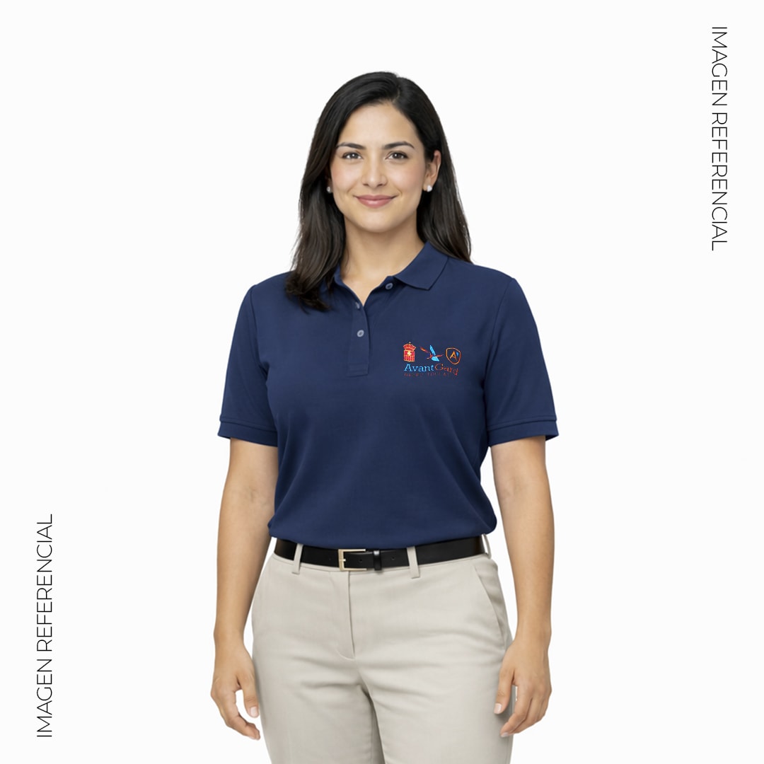 POLO UNIFORME DOCENTE DAMA COLOR AZUL MARINO2