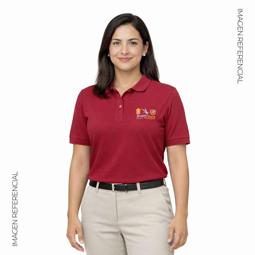 POLO UNIFORME DOCENTE DAMA COLOR GUINDA2