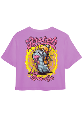 CROP C/MANGAS CHICLE - ROSADO