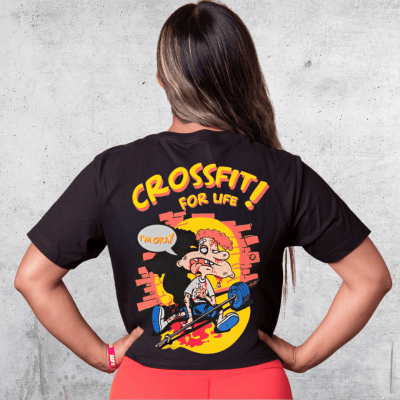 CROP C/MANGAS YUYIN - NEGRO