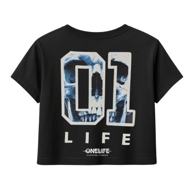 CROP C/MANGAS ZERO ONE - NEGRO