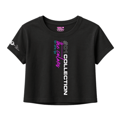 CROP C/MANGAS THE COLORS - NEGRO