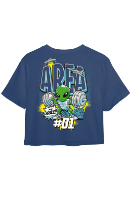 CROP C/MANGAS AREA01 - AZUL MARINO