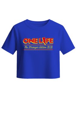 CROP C/MANGAS STRANGER BLUE