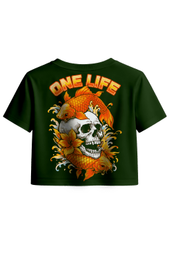 CROP C/MANGAS KOI - VERDE