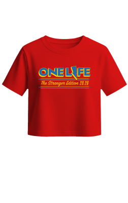 CROP C/MANGAS STRANGER RED