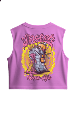 CROP S/MANGAS CHICLE - ROSADO