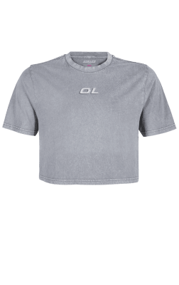 CROP C/MANGAS ACID MINIMAL - GRIS