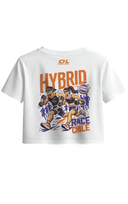 CROP C/MANGAS HYBRID ATHLETIC - BLANCO