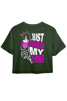 CROP C/MANGAS CREATINE - VERDE