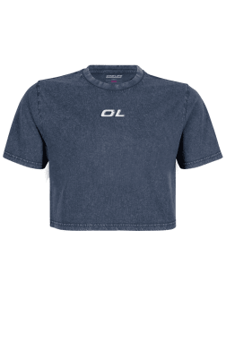 CROP C/MANGAS ACID MINIMAL - AZUL