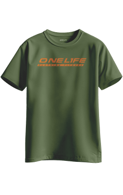 POLERA POLO LOGO NARANJO - MILITAR