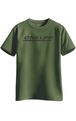 POLERA POLO LOGO NEGRO - MILITAR