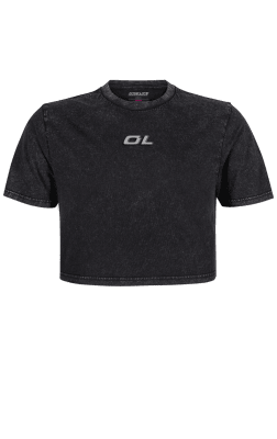 CROP C/MANGAS ACID MINIMAL - NEGRO