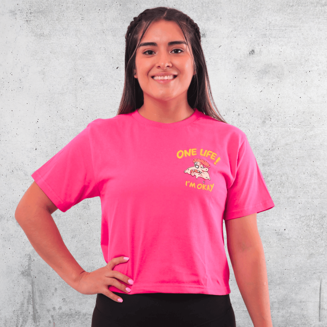 CROP C/MANGAS YUYIN - FUCSIA2