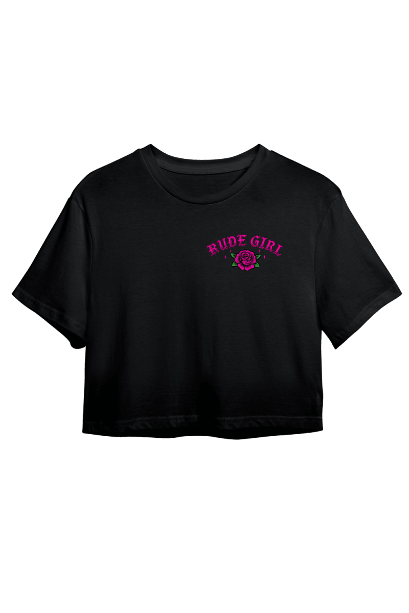 CROP C/MANGAS RUDE GIRL - NEGRO2