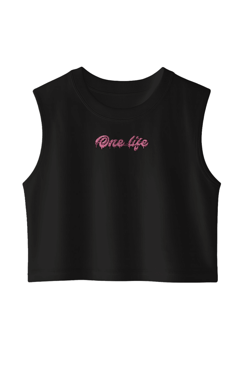 CROP S/MANGAS CHICLE - NEGRO1