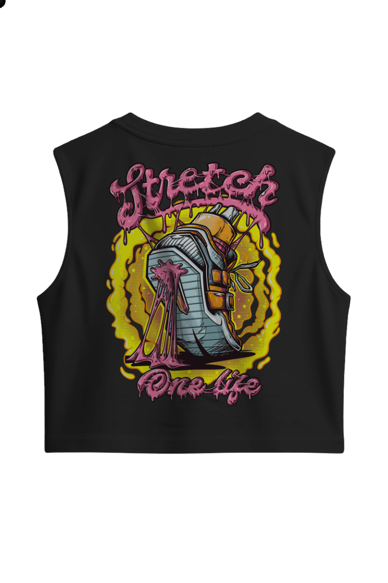 CROP S/MANGAS CHICLE - NEGRO2