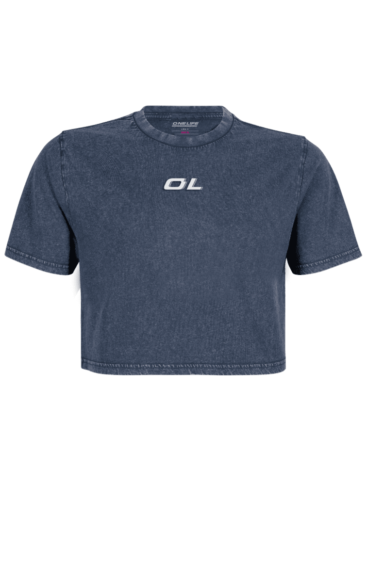 CROP C/MANGAS ACID MINIMAL - AZUL1