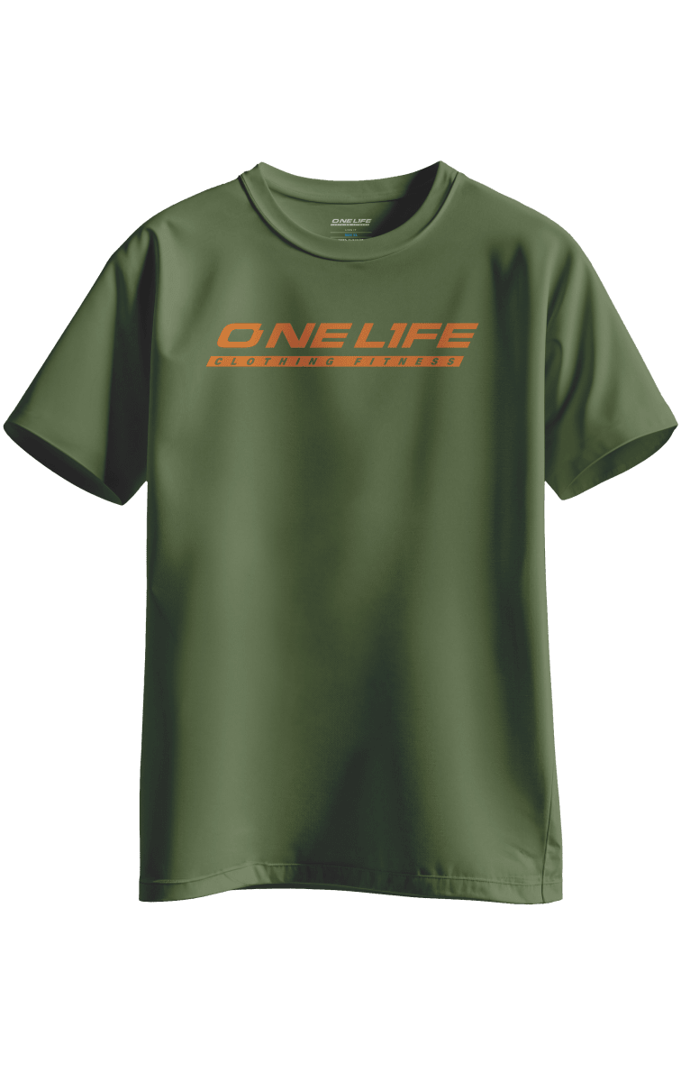 POLERA POLO LOGO NARANJO - MILITAR1