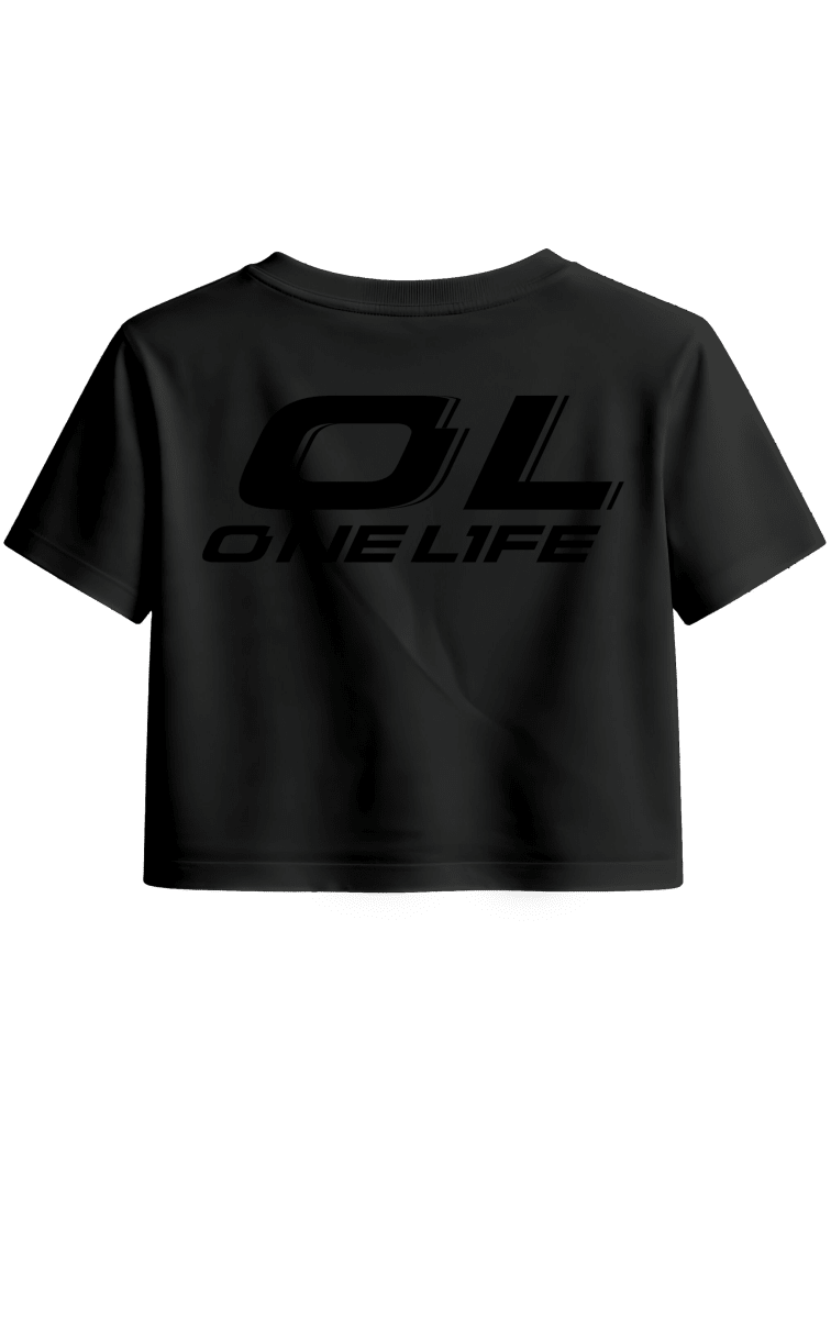 CROP C/MANGAS LOGO NEGRO - NEGRO2