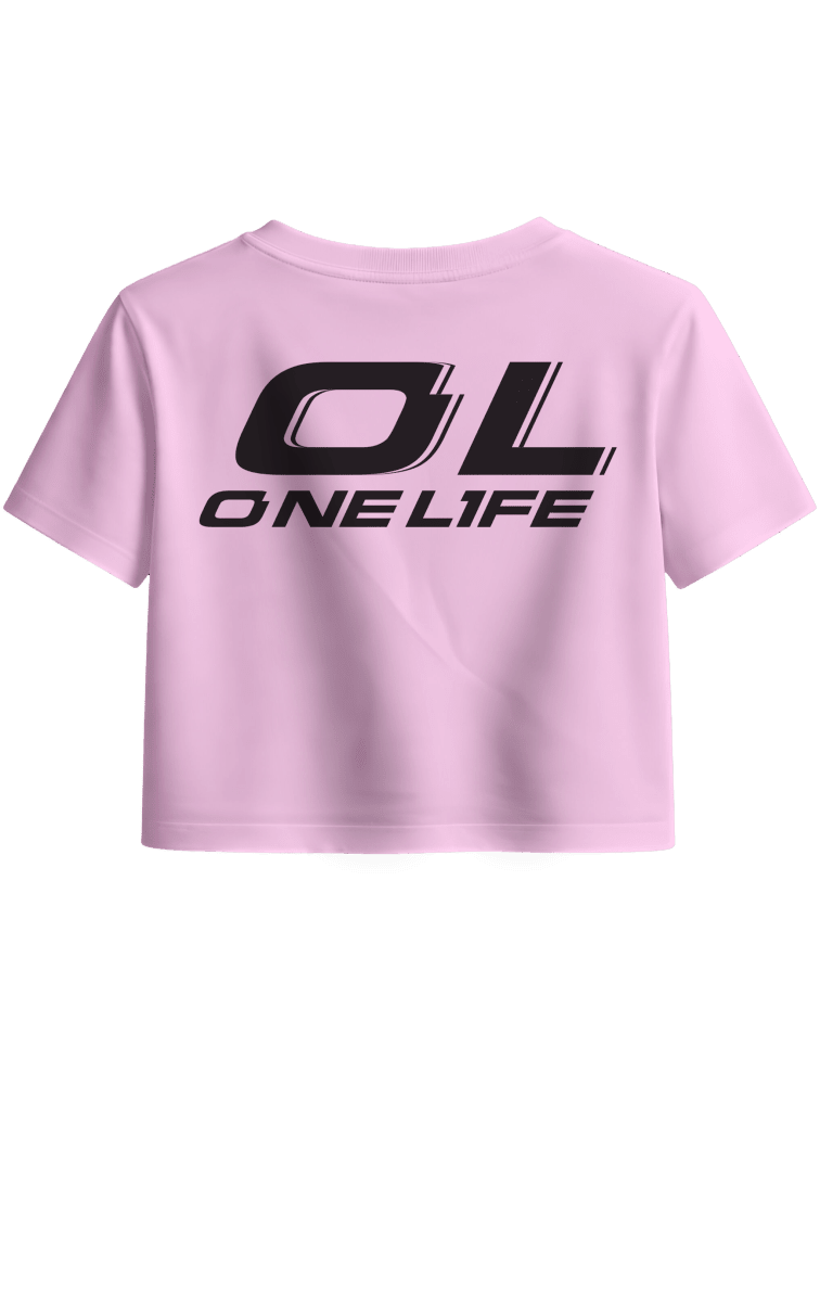 CROP C/MANGAS LOGO NEGRO - ROSADO2