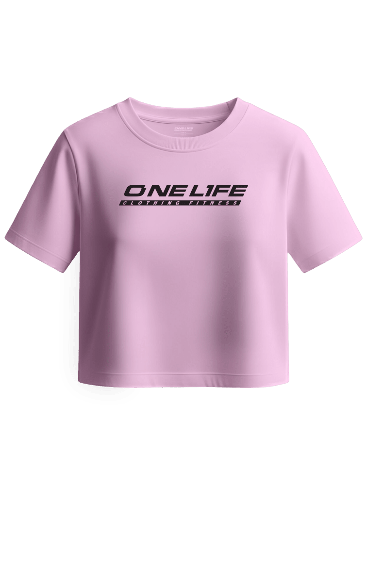 CROP C/MANGAS LOGO NEGRO - ROSADO1