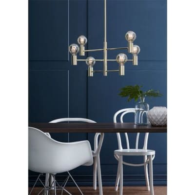 COLGANTE CAPITAL 6 LUCES E27 MÁXIMO 40W BRONCE