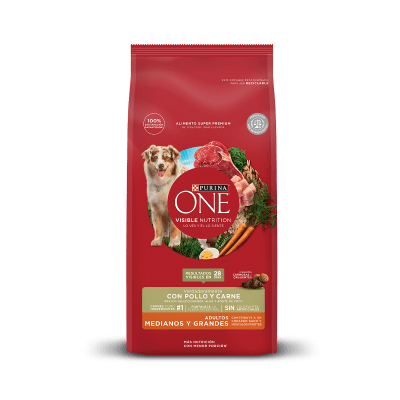 PURINA ONE ADULTO MEDIANA/GRANDE CARNE 12 KG.