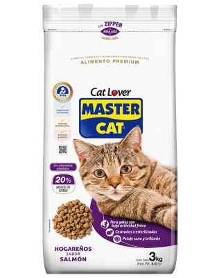 MASTER CAT HOGAREÑO SALMON 3 KG.