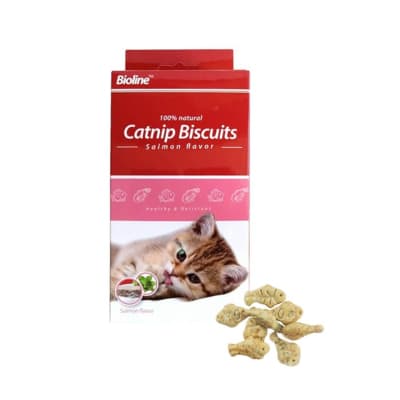 BIOLINE 80 GRS GALLETAS DE CATNIP Y SALMON