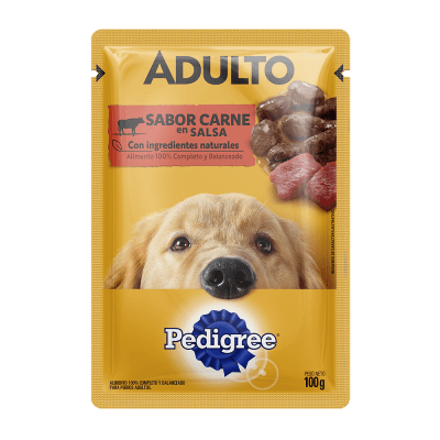 PEDIGREE 100 GRS. POUCH. CARNE