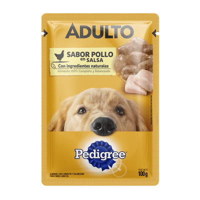 PEDIGREE 100 GRS. POUCH. ADULTO POLLO
