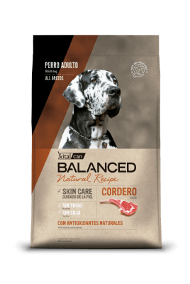 BALANCED PERRO NATURAL RECIPE CORDERO 15 KG.