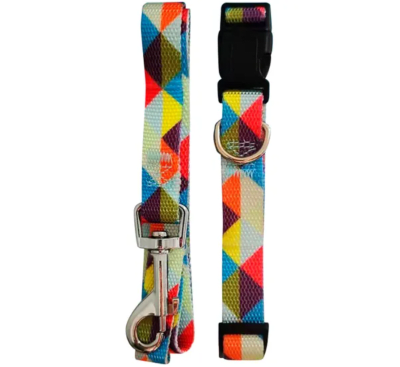 MASCO PETS COLLAR CON CORREA MULTICOLOR TALLA M-L1