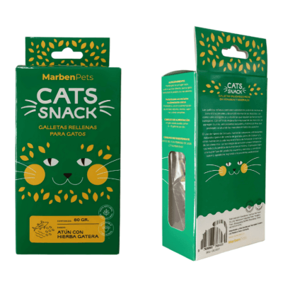 CATS SNACK GALLETAS RELLENAS ATUN CON HIERBA GATERA