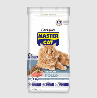 MASTER CAT SENIOR POLLO 3 KG.