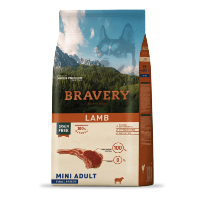 BRAVERY DOG MINI ADULTO LAMB 7 KG.