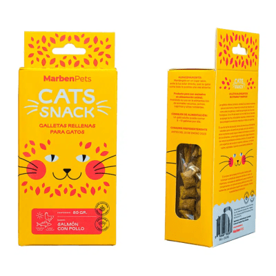 CATS SNACK GALLETAS RELLENAS SALMON CON POLLO