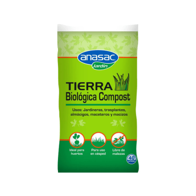 TIERRA BIOLÓGICA COMPOST ANASAC 40 LT.1